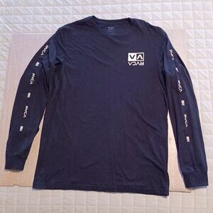 RVCA Men's black shirt regular fit XL Tee long sleeve